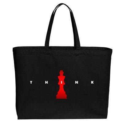 Chess Player Cotton Canvas Jumbo Tote