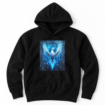 Cybernetic Phoenix Circuit Board Artwork Hoodie