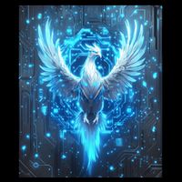 Cybernetic Phoenix Circuit Board Artwork Mousepad