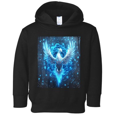 Cybernetic Phoenix Circuit Board Artwork Toddler Hoodie