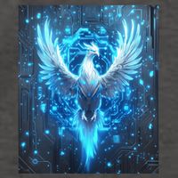 Cybernetic Phoenix Circuit Board Artwork Vector Backpack
