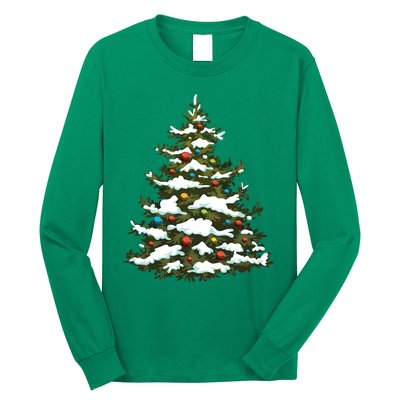 Christmas Pine Cute Holiday Xmas Matching Long Sleeve Shirt