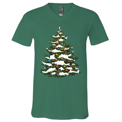 Christmas Pine Cute Holiday Xmas Matching V-Neck T-Shirt