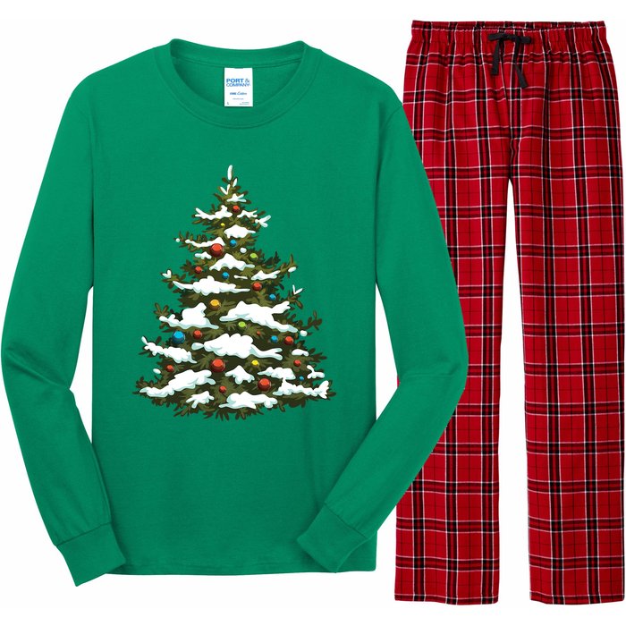 Christmas Pine Cute Holiday Xmas Matching Long Sleeve Pajama Set