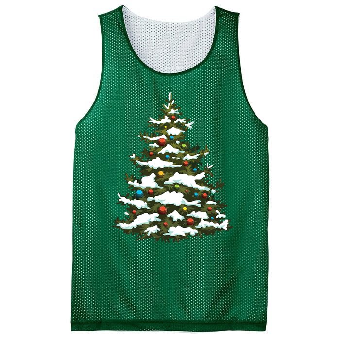 Christmas Pine Cute Holiday Xmas Matching Mesh Reversible Basketball Jersey Tank