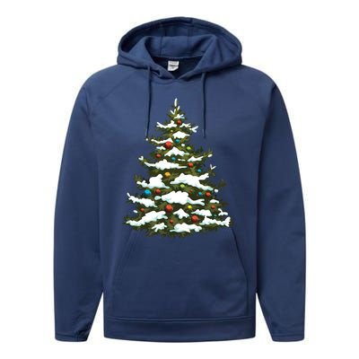 Christmas Pine Cute Holiday Xmas Matching Performance Fleece Hoodie