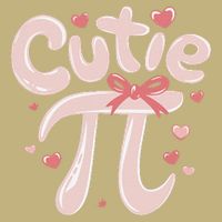 Cutie Pi Cute Math Nerd Funny Geek present for Pi Day Button