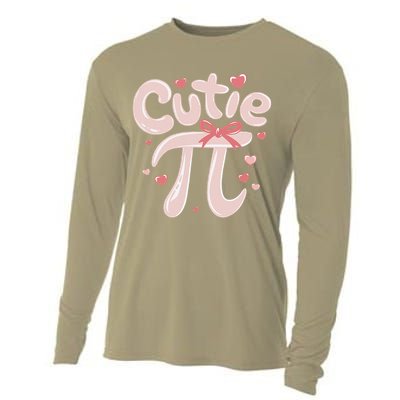 Cutie Pi Cute Math Nerd Funny Geek present for Pi Day Cooling Performance Long Sleeve Crew