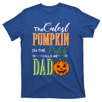 Cutest Pumpkin Calls Me Dad Halloween Matching Gift Cool Gift T-Shirt