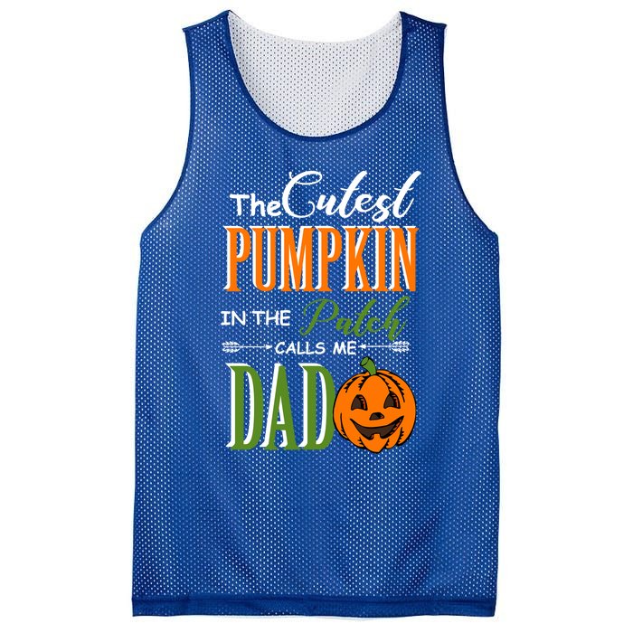 Cutest Pumpkin Calls Me Dad Halloween Matching Gift Cool Gift Mesh Reversible Basketball Jersey Tank