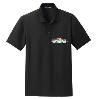 Central Perk Cafe Friends Dry Zone Grid Polo