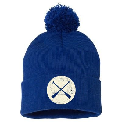 Canoe Paddles Crossing Canoe & Kayaking Pom Pom 12in Knit Beanie