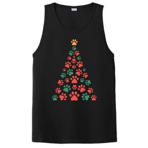 Cat Paws Christmas Tree For Cat Lovers Christmas Gift PosiCharge Competitor Tank