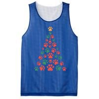 Cat Paws Christmas Tree For Cat Lovers Christmas Gift Mesh Reversible Basketball Jersey Tank