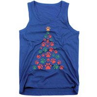 Cat Paws Christmas Tree For Cat Lovers Christmas Gift Tank Top