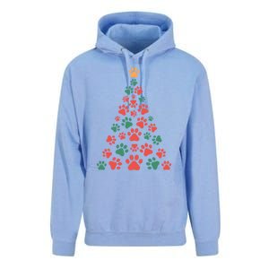 Cat Paws Christmas Tree For Cat Lovers Christmas Gift Unisex Surf Hoodie