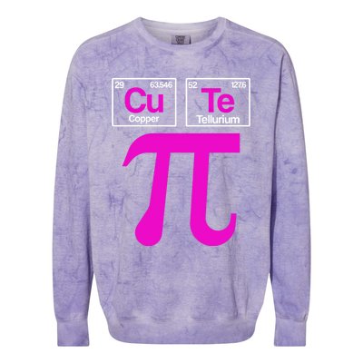 Cutie Pi Celebrate Pi Day March 14 Math And Science Lover Gift Colorblast Crewneck Sweatshirt