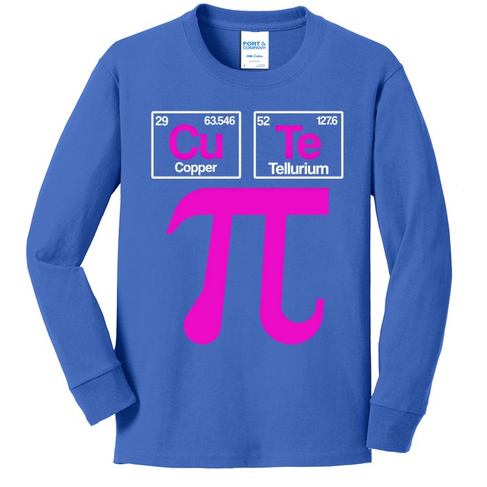 Cutie Pi Celebrate Pi Day March 14 Math And Science Lover Gift Kids Long Sleeve Shirt