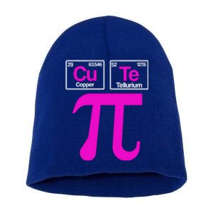 Cutie Pi Celebrate Pi Day March 14 Math And Science Lover Gift Short Acrylic Beanie