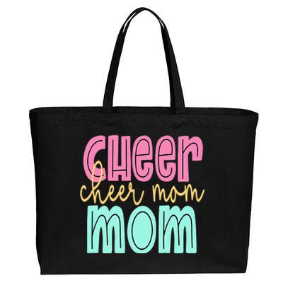 Cheerleader Proud Cheer Mom Pride Sports Supporter Cotton Canvas Jumbo Tote