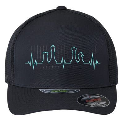 Chess Player Chess Club Chess Heartbeat Love Chess Chess Flexfit Unipanel Trucker Cap