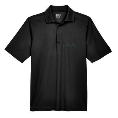 Chess Player Chess Club Chess Heartbeat Love Chess Chess Men's Origin Performance Piqué Polo