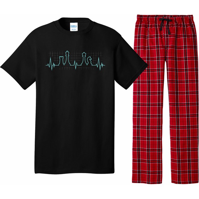 Chess Player Chess Club Chess Heartbeat Love Chess Chess Pajama Set