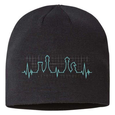 Chess Player Chess Club Chess Heartbeat Love Chess Chess Sustainable Beanie