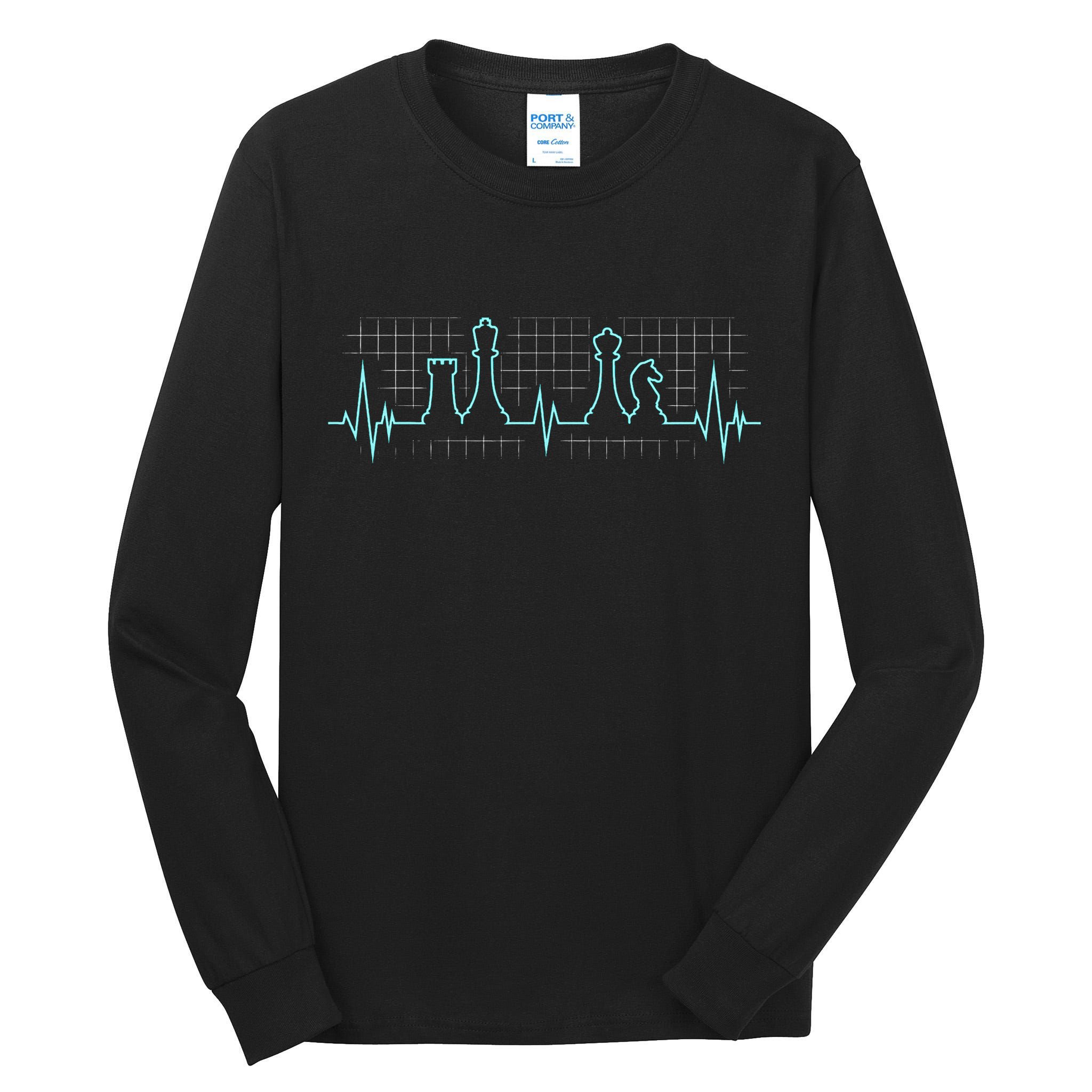 Chess Player Chess Club Chess Heartbeat Love Chess Chess Tall Long Sleeve T-Shirt