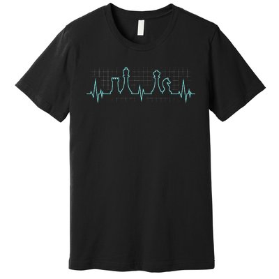 Chess Player Chess Club Chess Heartbeat Love Chess Chess Premium T-Shirt