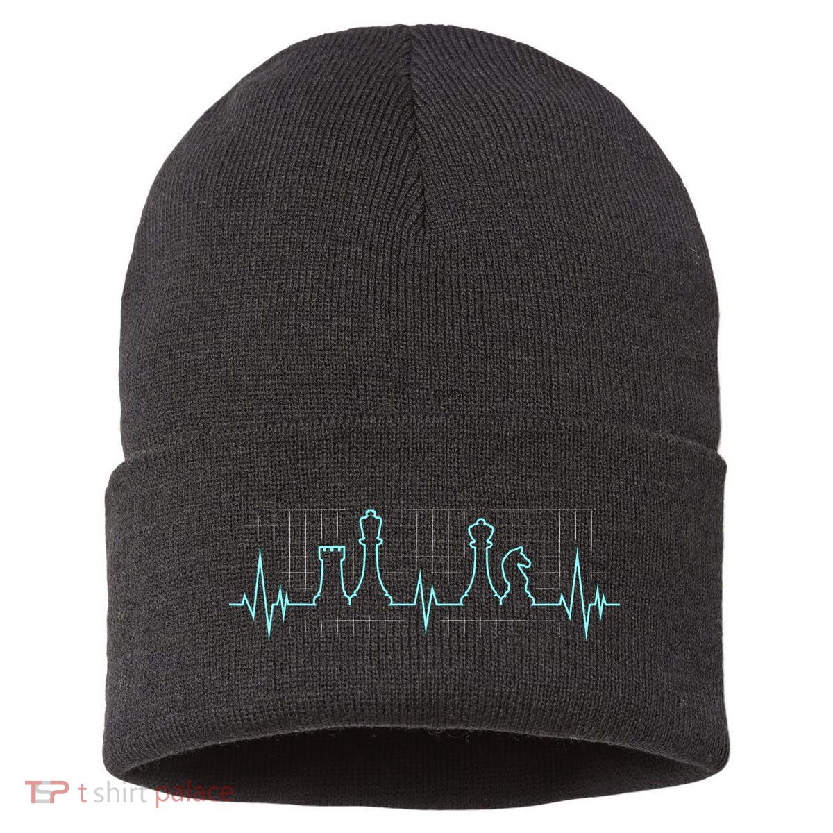 Chess Player Chess Club Chess Heartbeat Love Chess Chess Sustainable Knit Beanie