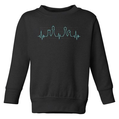 Chess Player Chess Club Chess Heartbeat Love Chess Chess Toddler Sweatshirt