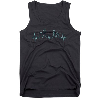 Chess Player Chess Club Chess Heartbeat Love Chess Chess Tank Top