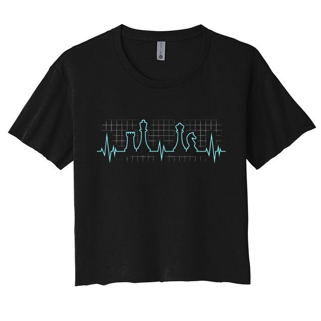 Chess Player Chess Club Chess Heartbeat Love Chess Chess Crop Top