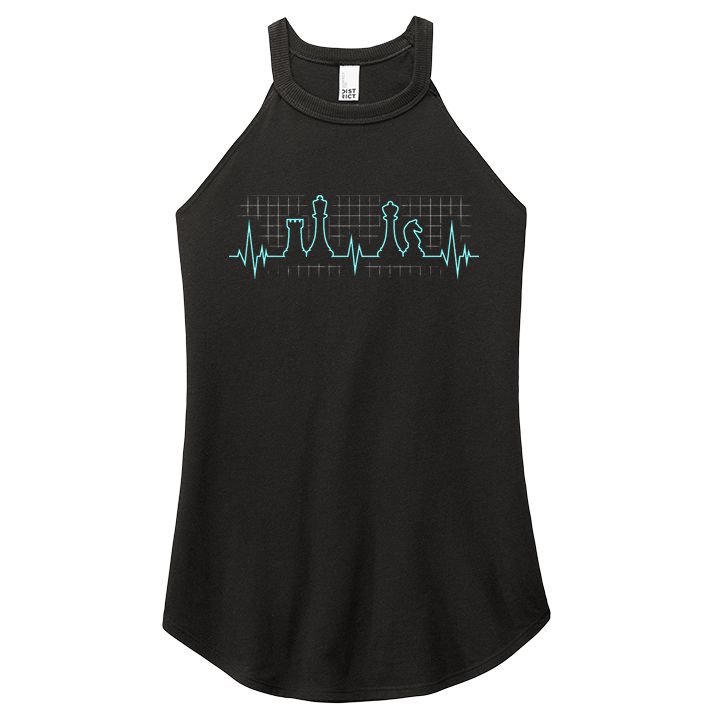 Chess Player Chess Club Chess Heartbeat Love Chess Chess Women's Perfect Tri Rocker Tank
