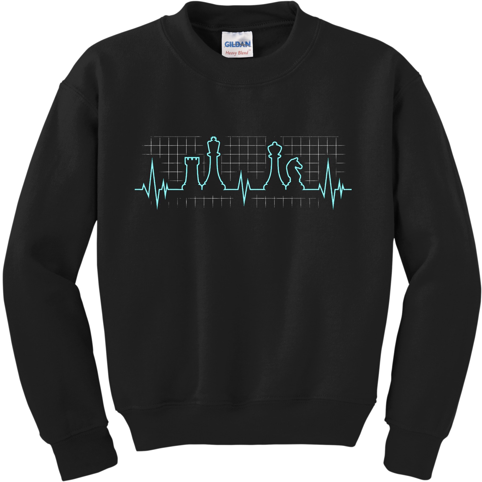 Chess Player Chess Club Chess Heartbeat Love Chess Chess Kids Sweatshirt