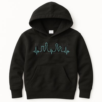 Chess Player Chess Club Chess Heartbeat Love Chess Chess Kids Hoodie