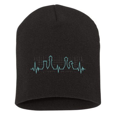 Chess Player Chess Club Chess Heartbeat Love Chess Chess Short Acrylic Beanie