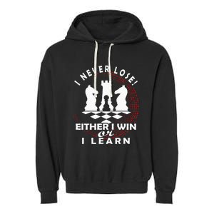 Chess Player Chess Board I Lost Never Garment-Dyed Fleece Hoodie