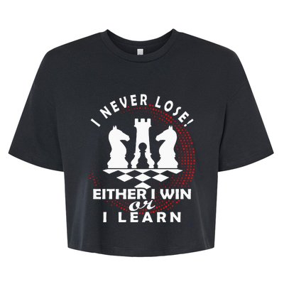 Chess Player Chess Board I Lost Never Bella+Canvas Jersey Crop Tee