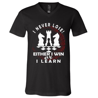 Chess Player Chess Board I Lost Never V-Neck T-Shirt