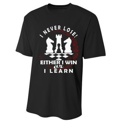 Chess Player Chess Board I Lost Never Performance Sprint T-Shirt