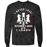 Chess Player Chess Board I Lost Never Tie-Dye Long Sleeve Shirt