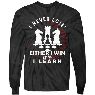 Chess Player Chess Board I Lost Never Tie-Dye Long Sleeve Shirt