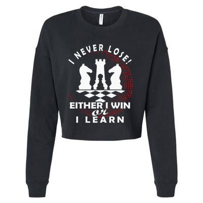 Chess Player Chess Board I Lost Never Cropped Pullover Crew