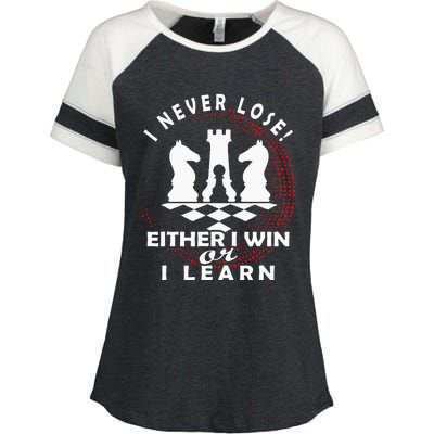 Chess Player Chess Board I Lost Never Enza Ladies Jersey Colorblock Tee