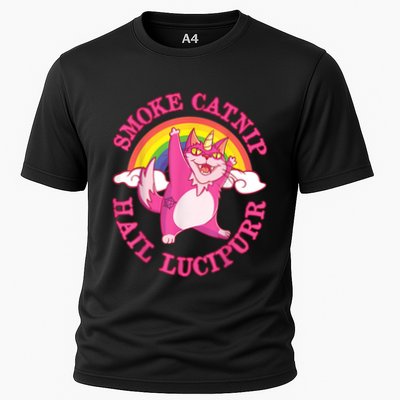 Caticorn Pink Cat Unicorn Rainbow Smoke Catnip Hail Lucipurr Performance Shirt