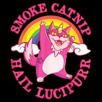 Caticorn Pink Cat Unicorn Rainbow Smoke Catnip Hail Lucipurr Performance Shirt