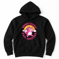 Caticorn Pink Cat Unicorn Rainbow Smoke Catnip Hail Lucipurr Hoodie