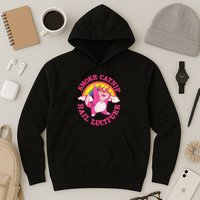 Caticorn Pink Cat Unicorn Rainbow Smoke Catnip Hail Lucipurr Hoodie
